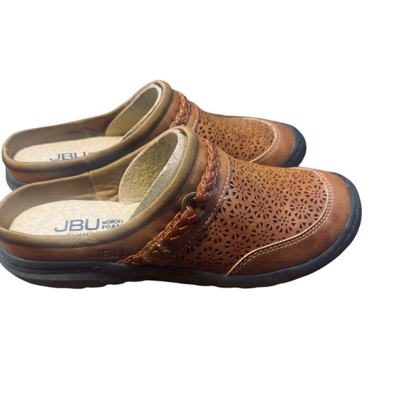 Jbu Womens Memory Foam Slip-On Clogs Laser-Cut Design & Braided Strap - Size 7.5 - Picture 5 of 8